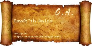 Osváth Anita névjegykártya